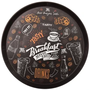 سینی ملامین مهروز مدل S-6005-52 با طرح مدرن Drinks، ساخته‌شده از پلاستیک مقاوم و سبک، مناسب برای پذیرایی در منزل و محیط‌های کاری