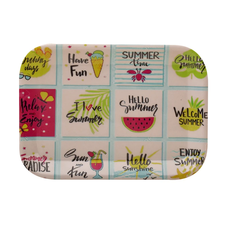 سینی ملامین بدون دسته مدل GH-777-578 طرح هندوانه