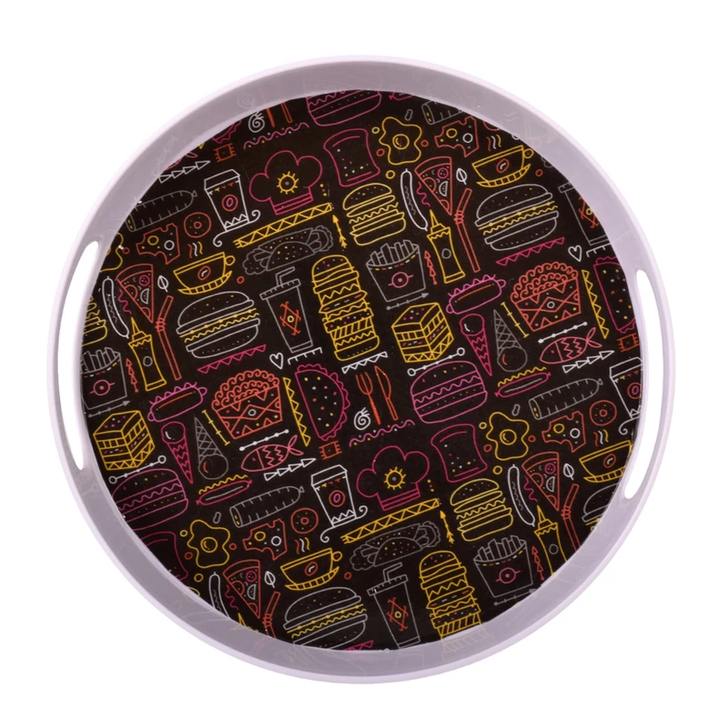 سینی پذیرایی ملامین مدل 916 طرح برگر