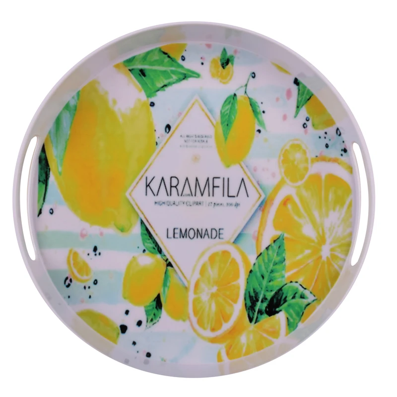 سینی پذیرایی ملامین مدل SE-917 طرح لیمو