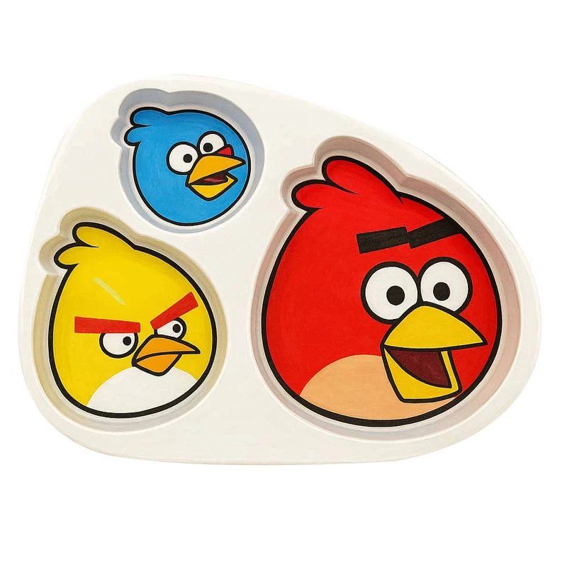 بشقاب ملامین کودک مدل M-003 طرح Angry Birds